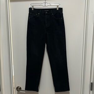 Denim Forum: The Arlo High Rise Straight 28, Aritzia Black Jeans